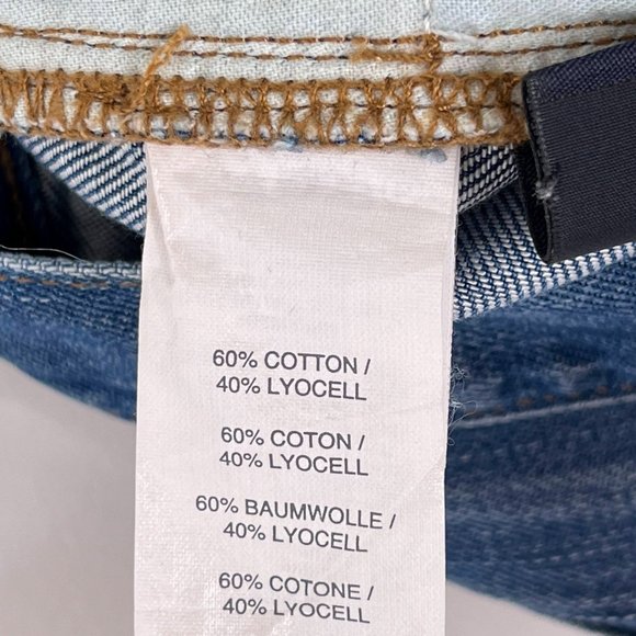 J Crew Slim Mid Rise Broken In Boyfriend Jeans Light Blue Distressed Jeans Sz 26 - Picture 11 of 12